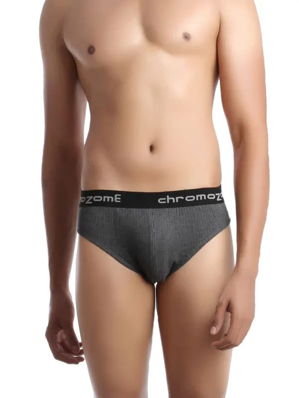 Chromozome Men Charcoal Grey Brief