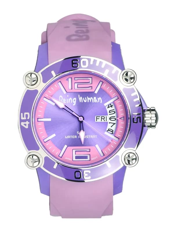 Being Human Women Dial Strap Purple Watch