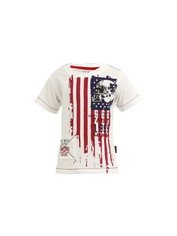 Doodle Boys White Printed T-Shirt