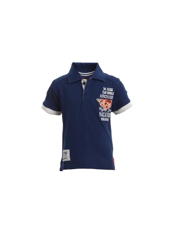 Doodle Boys Navy Blue Printed T-Shirt