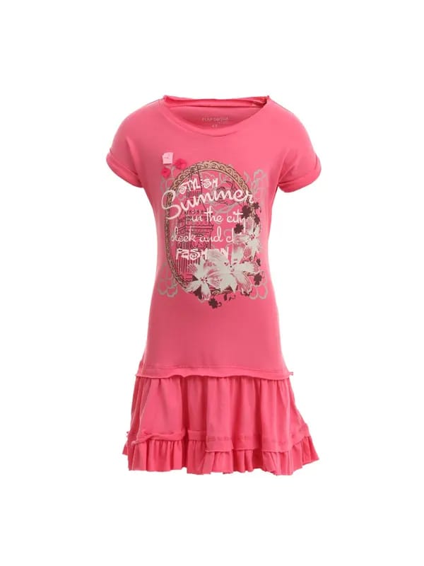 Doodle Girls Pink Printed Dress
