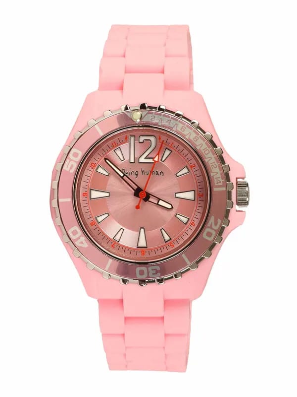 Being Human Women Silicon Strap Pink Watch