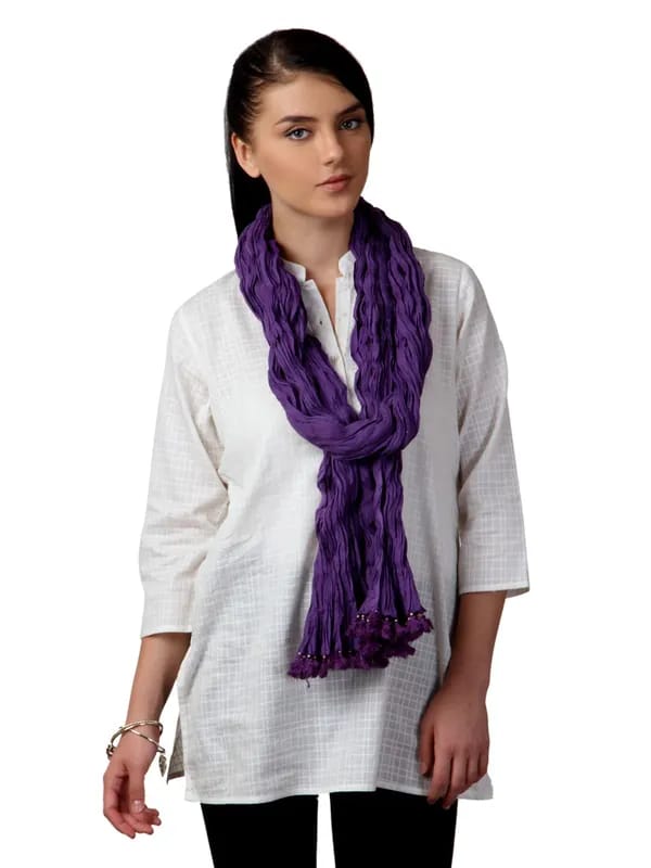 Fabindia Women Purple Dupatta