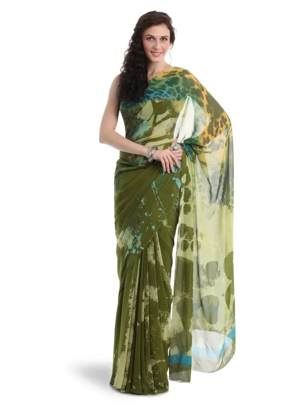 Satya Paul Olive Saree