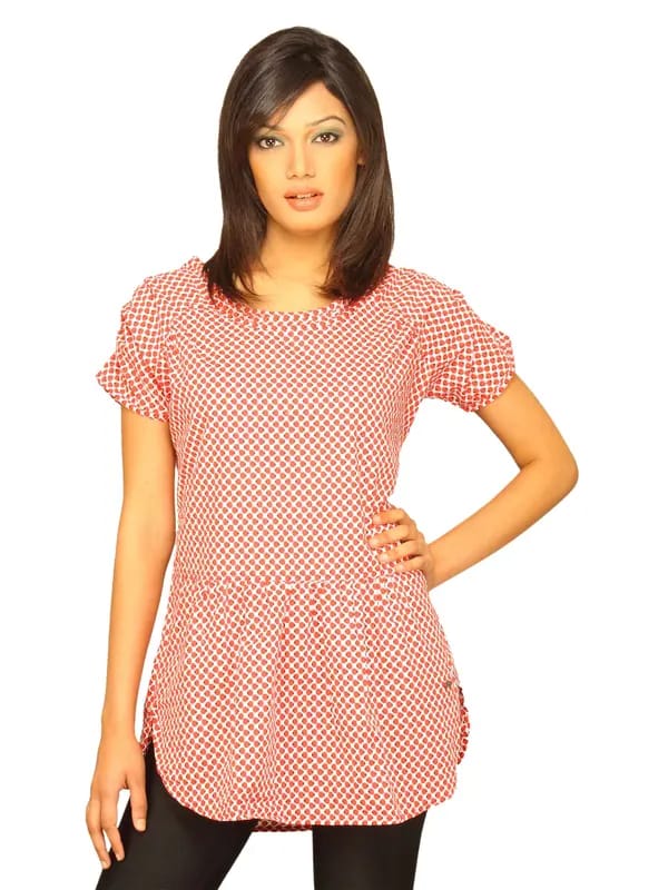 Wrangler Women Long Polka White Red Top