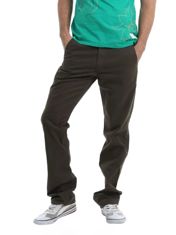 Denizen Men Brown Trousers