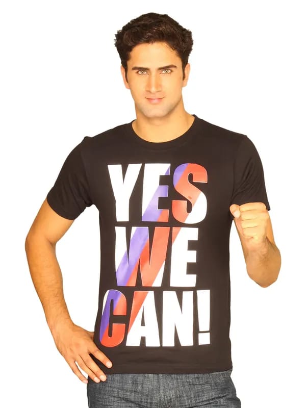 Inkfruit Men's Yes We Can Black T-shirt