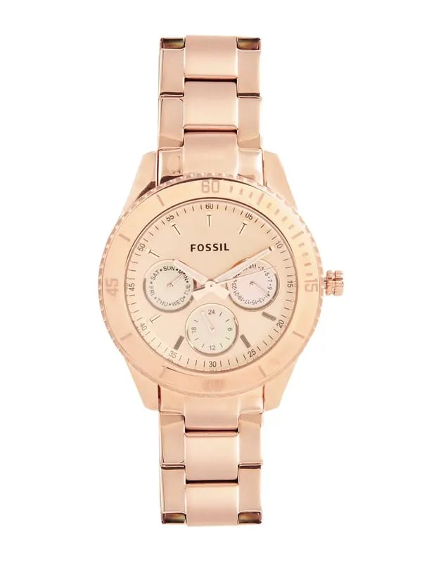 Fossil Men Bronze-Toned Dial Chronograph Watch FS4714