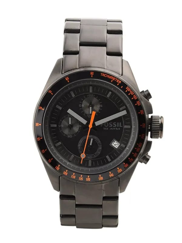 Fossil Men Black Dial Chronograph Watch CH2737