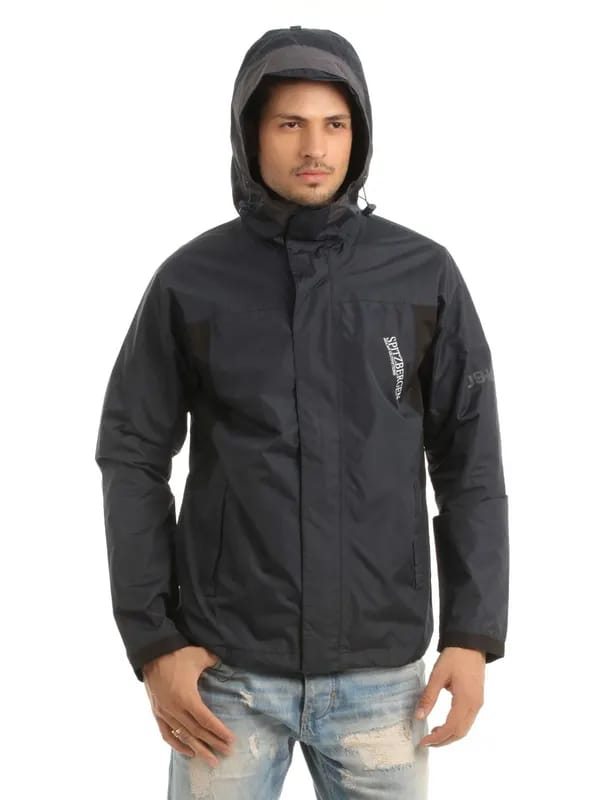Just Natural Unisex Navy Blue Rain Jacket