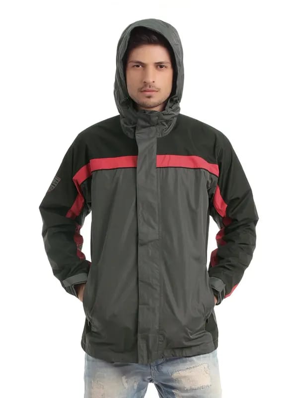 Just Natural Unisex Charcoal Rain Jacket
