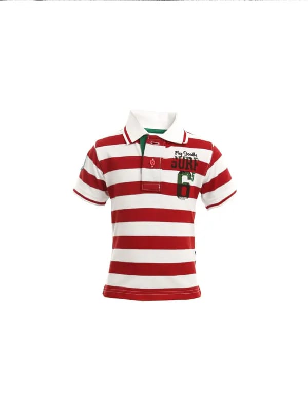 Doodle Boys White Striped T-Shirt