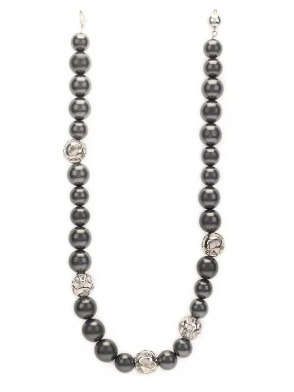 Lencia Grey Swarovski Pearl Necklace