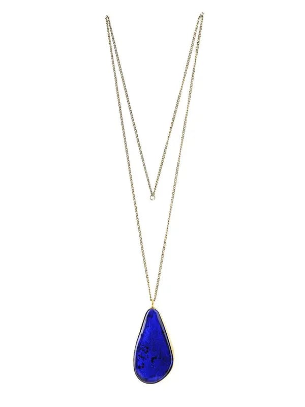 ToniQ Women Blue Pendant with Chain