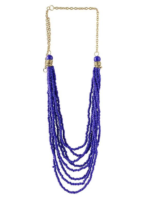 ToniQ Women Blue Beaded Necklace