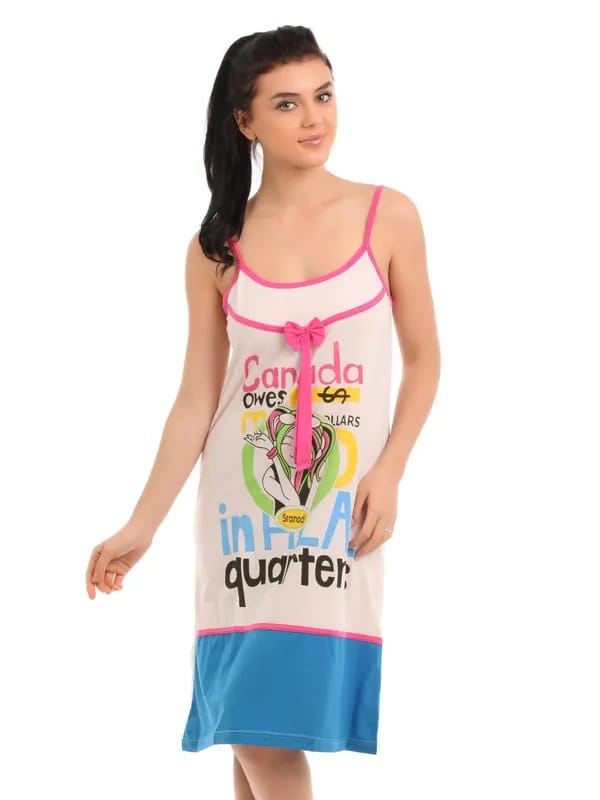 Red Rose Women Pink Nightdress