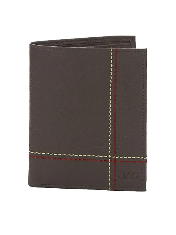 JAG Men Chocolate Brown Leather Wallet