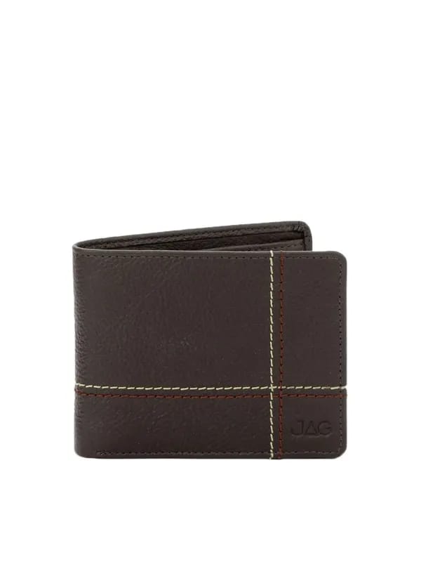 JAG Men Chocolate Brown Leather Wallet