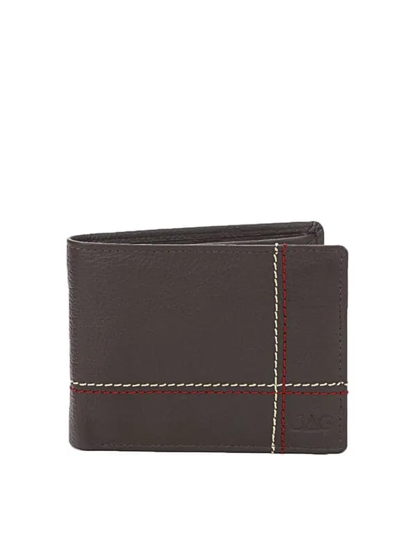 JAG Men Chocolate Brown Leather Wallet