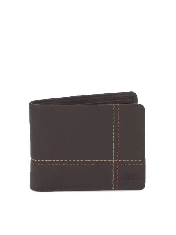 JAG Men Chocolate Brown Leather Wallet