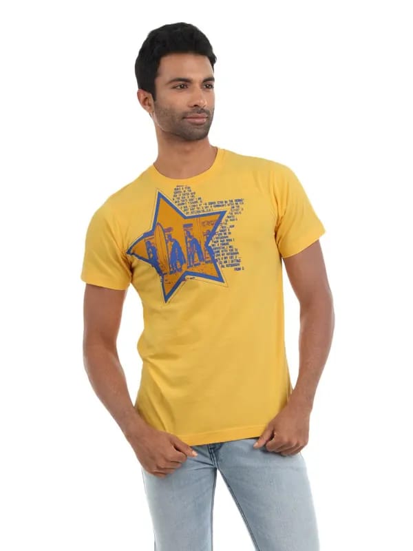 Myntra Men Yellow T-shirt