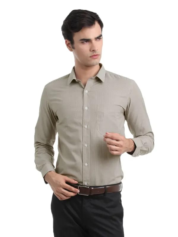 Mark Taylor Men Brown Shirt