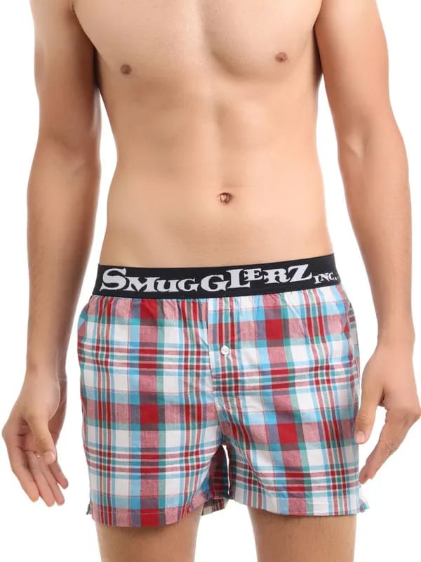 Smugglerz Men Multicolour Check Boxers
