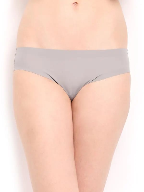 Amante Women Grey Seamless Briefs PCSN11