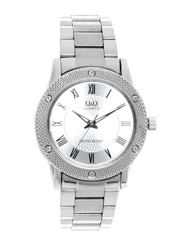 Q&Q Men Sliver Dial Watch