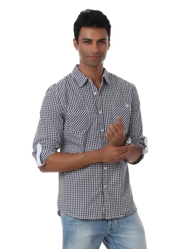 Puma Men Navy Blue Shirt