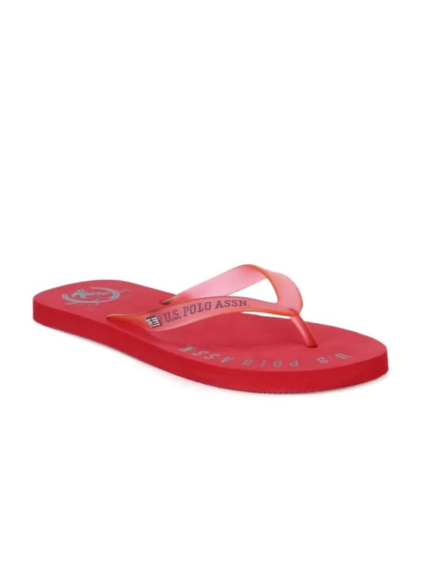U.S. Polo Assn. Men Red Flip Flops