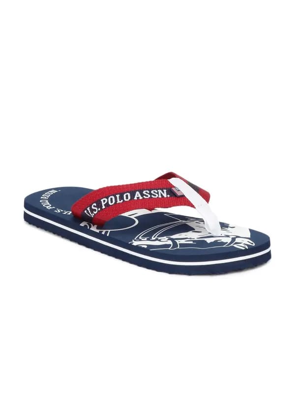 U.S. Polo Assn. Men Navy Blue Flip Flops