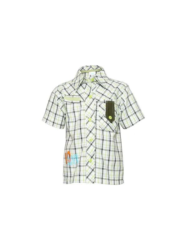 Ant Kids Boy's White Check Kidswear