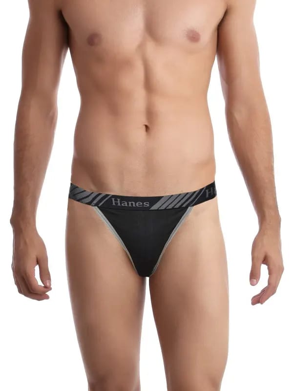 Hanes Men Grey Premium String Bikini Briefs