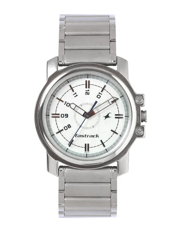 Fastrack Men White Dial Watch NB3039SM01