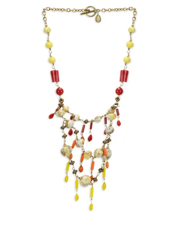 Ivory Tag Women Captivating Charm Multicolour Necklace