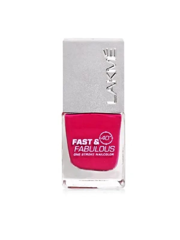 Lakme Absolute Fast & Fabulous Crimson Crush Magenta Nail Polish 25
