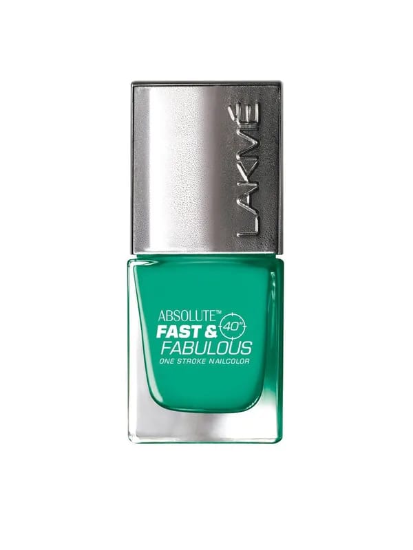 Lakme Absolute Fast & Fabulous Storm Green Nail Polish 07