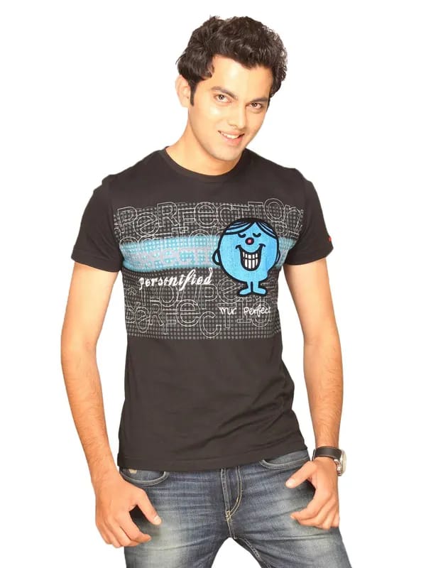 Mr.Men Men's Perfect Black T-shirt