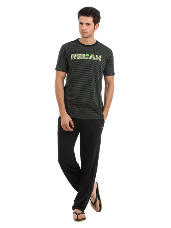 SDL by Sweet Dreams Men Black Pyjama Set
