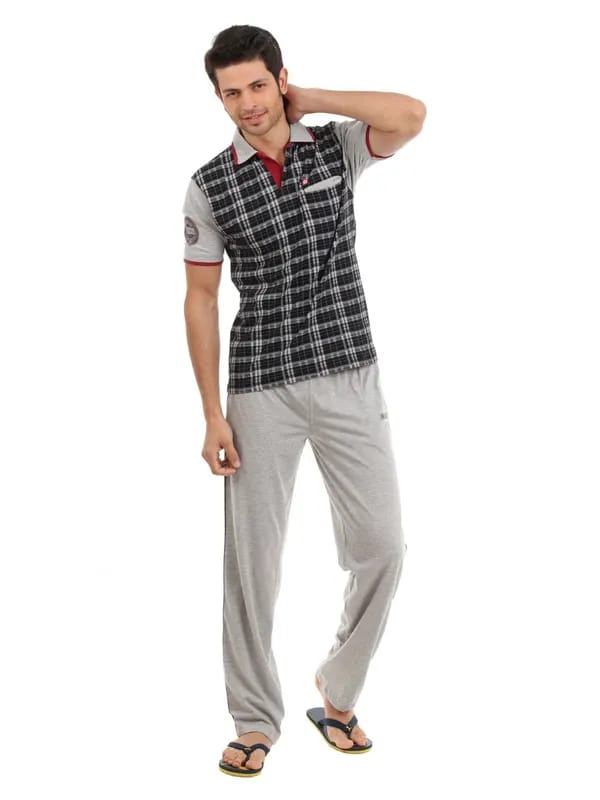 SDL by Sweet Dreams Men Black Lounge Set