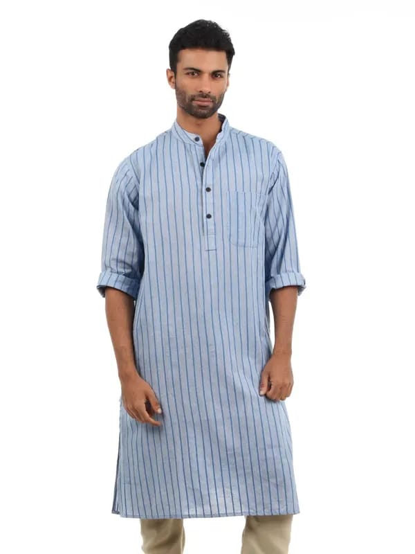Fabindia Men Blue Kurta