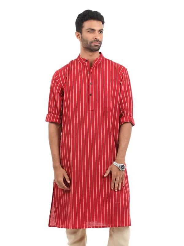 Fabindia Men Red Kurta
