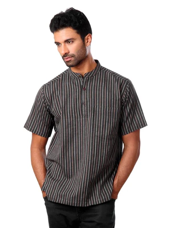 Fabindia Men Black Kurta