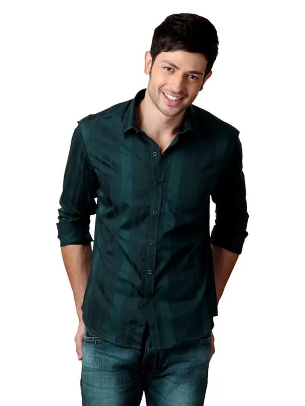 John Players Men Teal Shirt