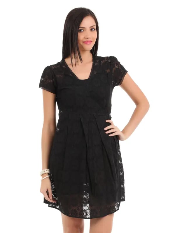 Elle Women Black Dress
