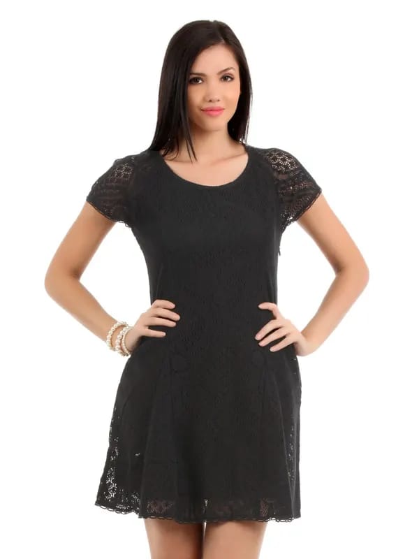Elle Women Black Dress