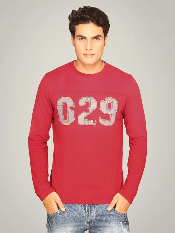 Basics Men Red T-shirt