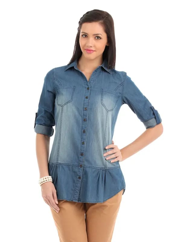 Elle Women Blue Tunic