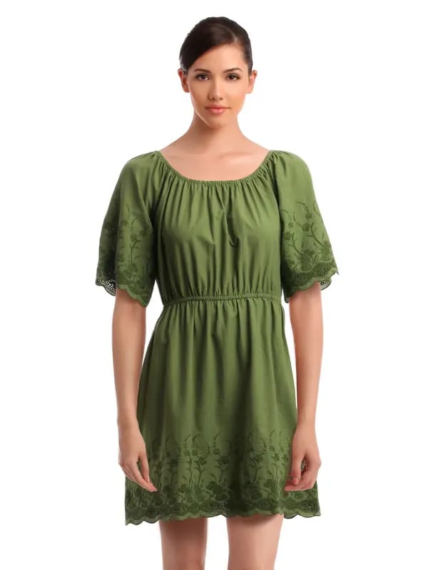 Elle Women Olive Tunic